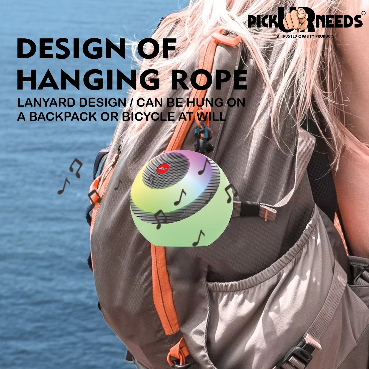 Pick Ur Needs Compact Rechargebale Wireless Speaker, RGB LED, 5W Bluetooth Speaker  (Blue)